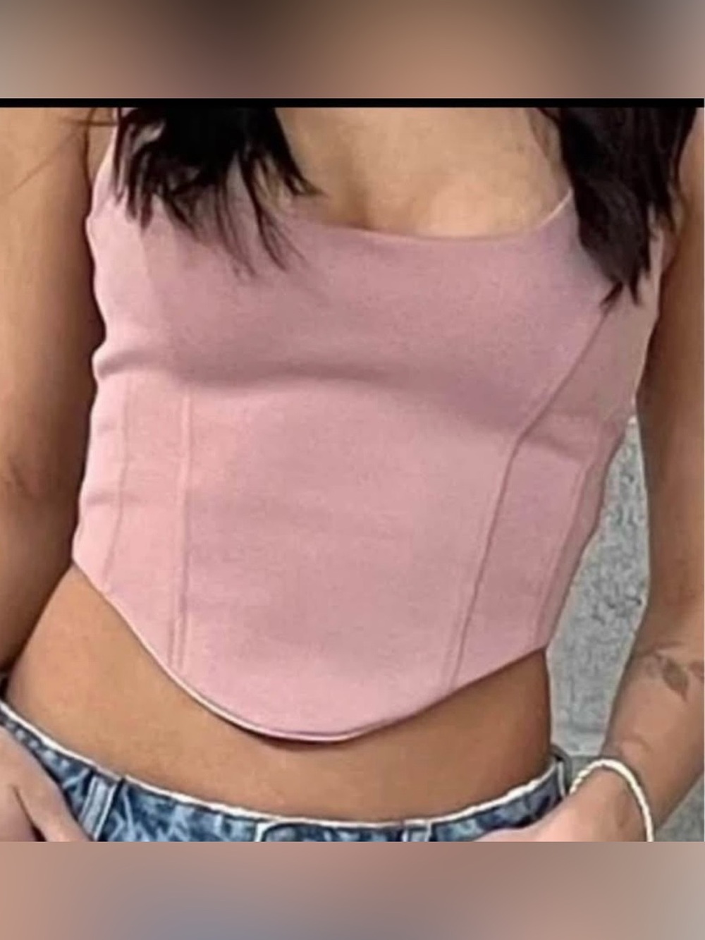 Cropped bustier tank